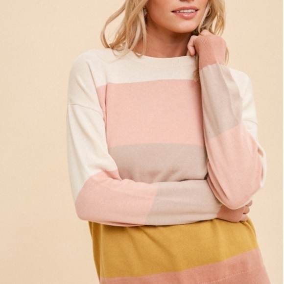 Hem & Thread Sweaters - Hem & Thread Colorblock Sweater